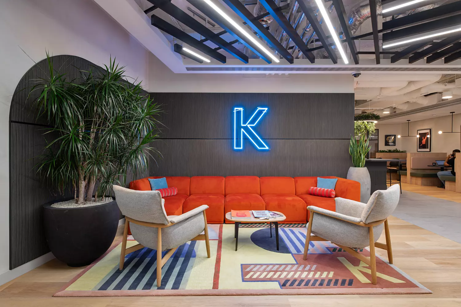 Comfortable reception space at Kobalt