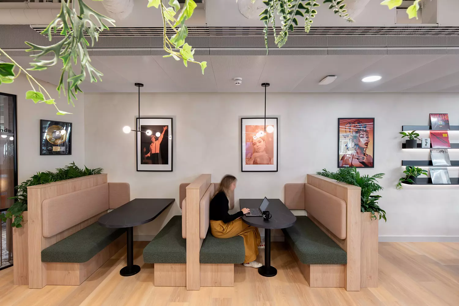 Booth seating at Kobalt Music Group