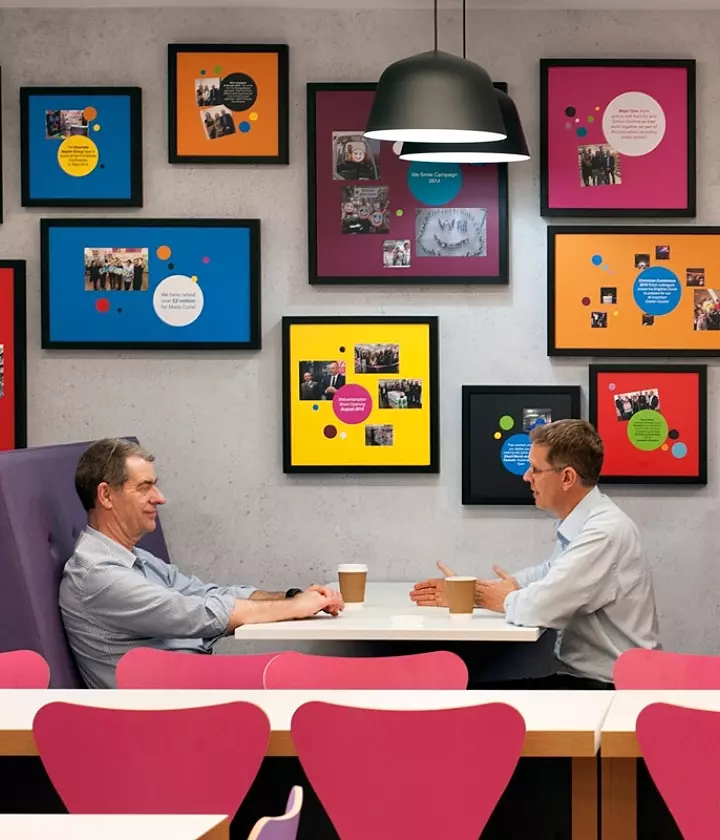 Trendy wall art at Superdrug's Croydon office