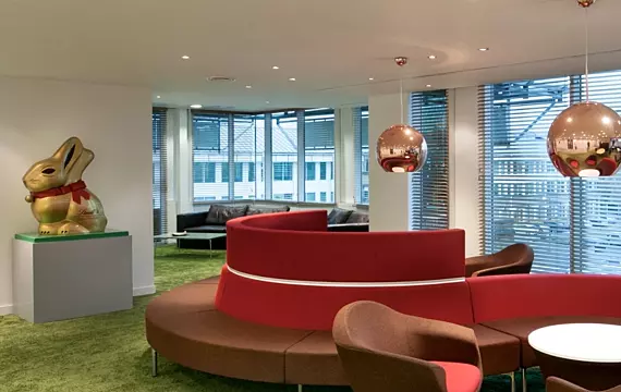 Trendy office seating area