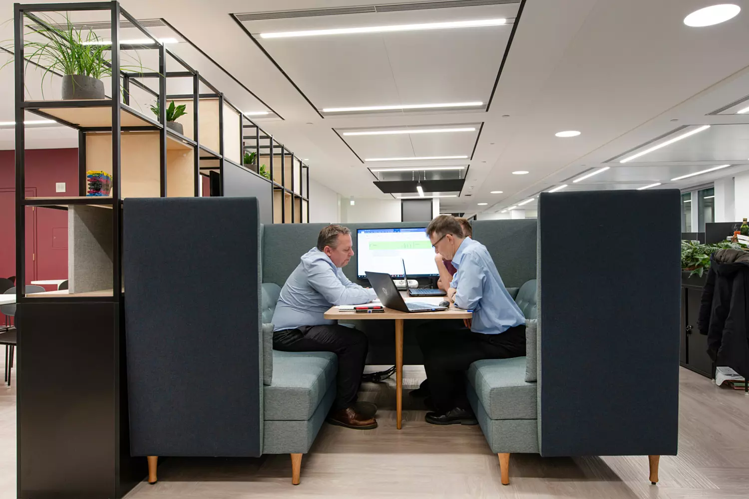 Collaboration booths in London office