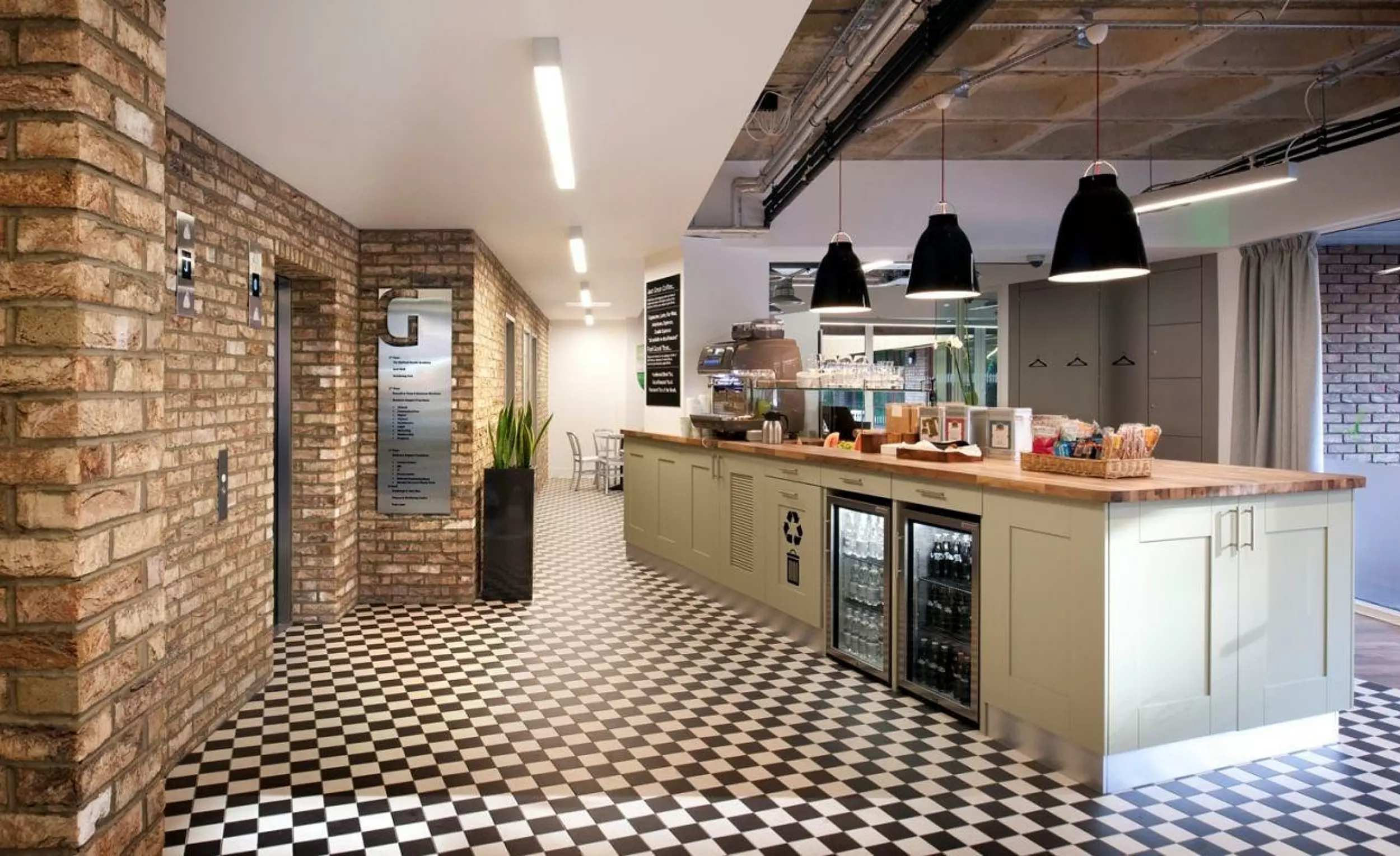 Trendy office with a great coffee machine