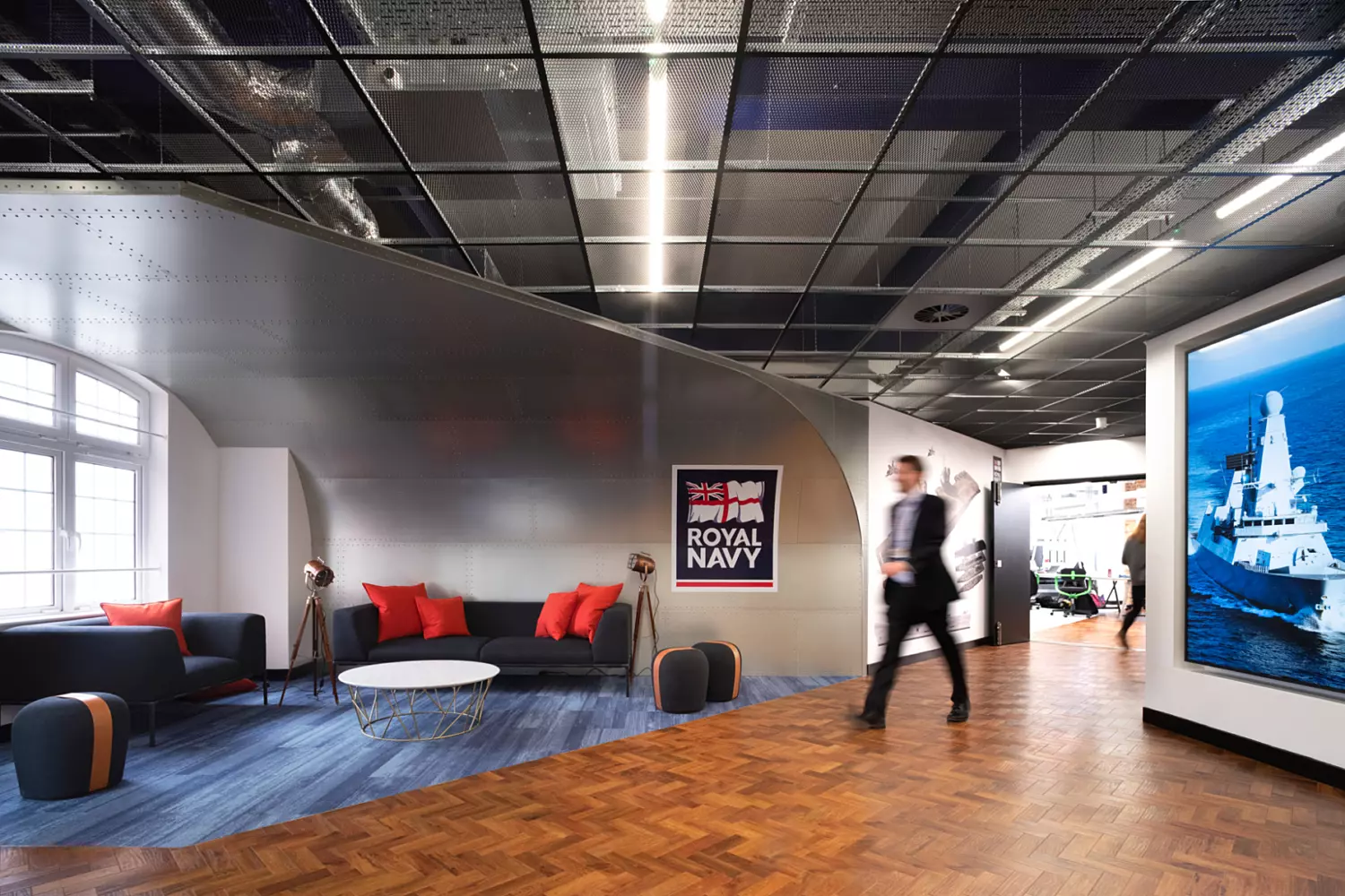 Royal Navy seating and ship inspired finishes