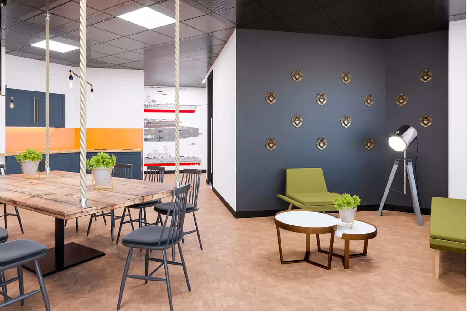 Nautically inspired office design