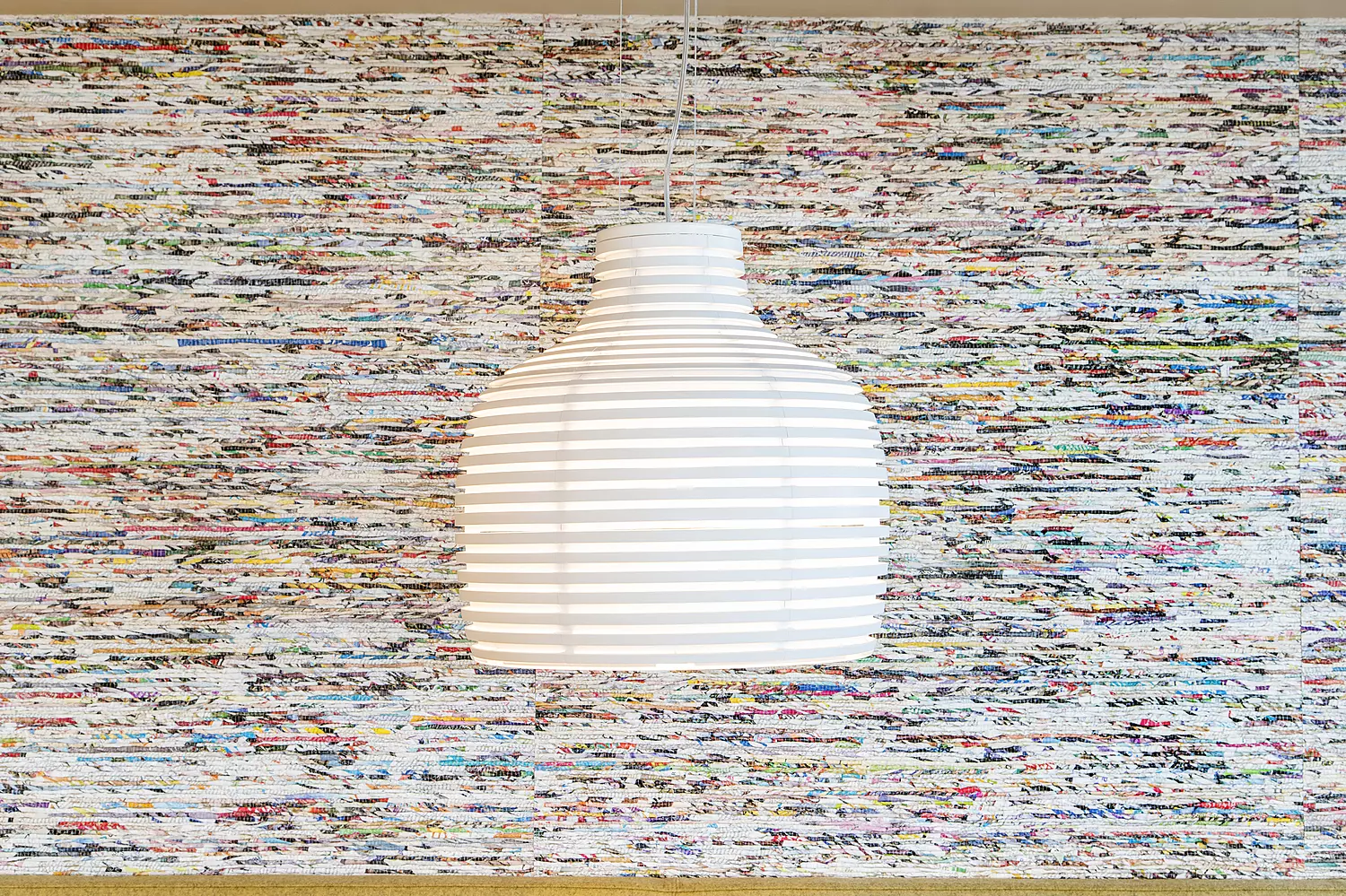 Reused fabrics in low carbon office design