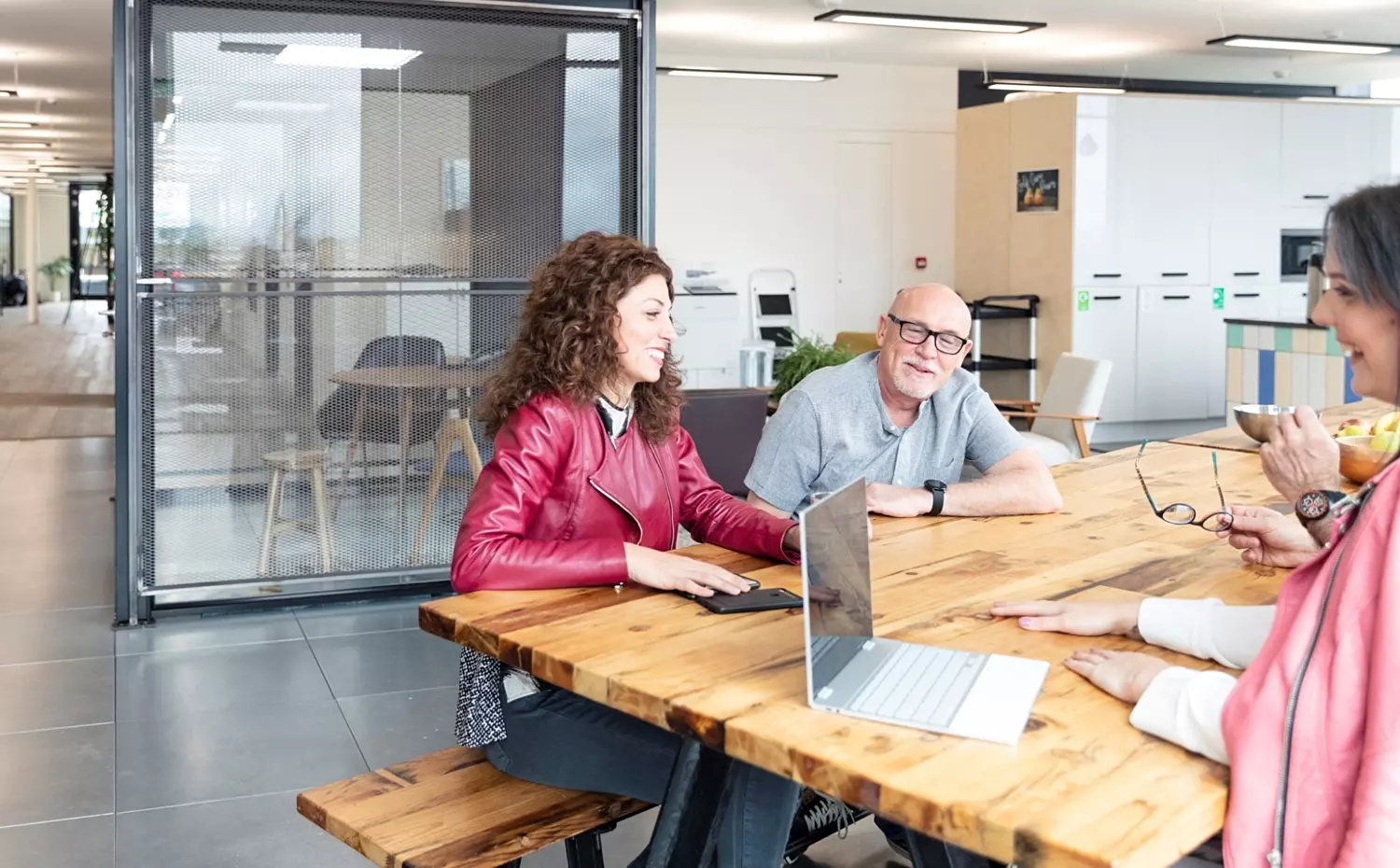 Staff collaboration in the office at Anomaly